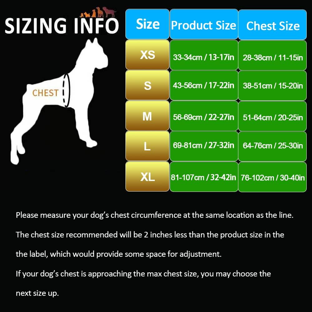 Dog Harness,No Pull Adjustable Vest with Front & Back Lead Clips