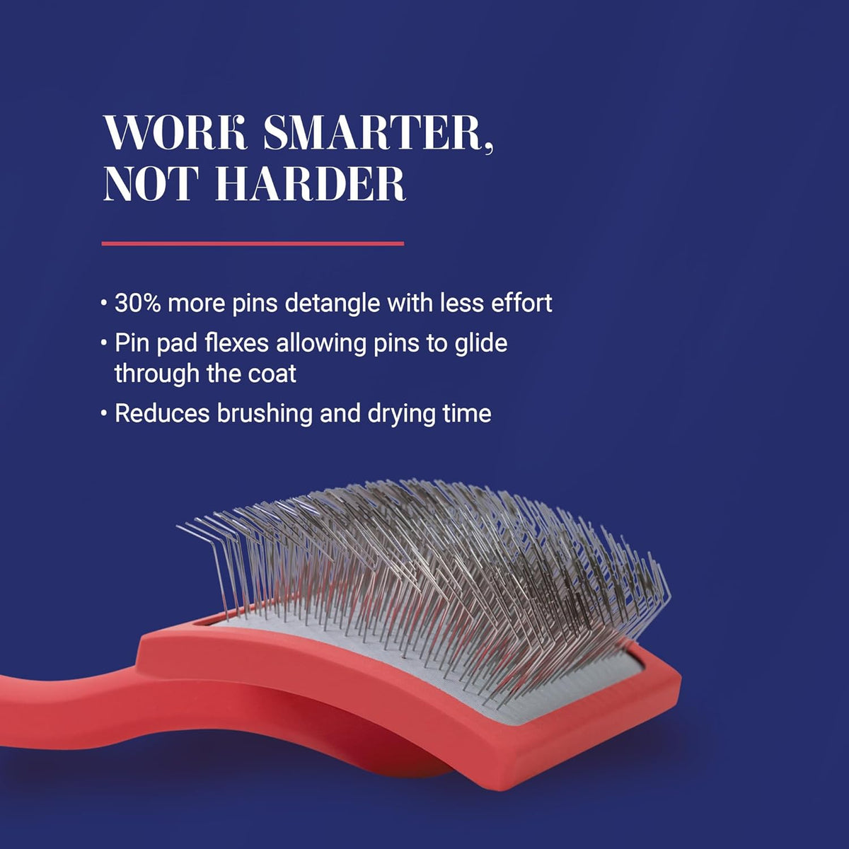 Big G Dog Slicker Brush - Professional Grooming Brush -Shedding Brush - Fluff Detangle Style Slicker Brush - Saves Time & Energy - Coral, Medium
