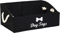 Large Dog Toy Bin - Shallow Toy Baskets, Perfect for Living Room, Playroom, Closet & Home Organization - Black