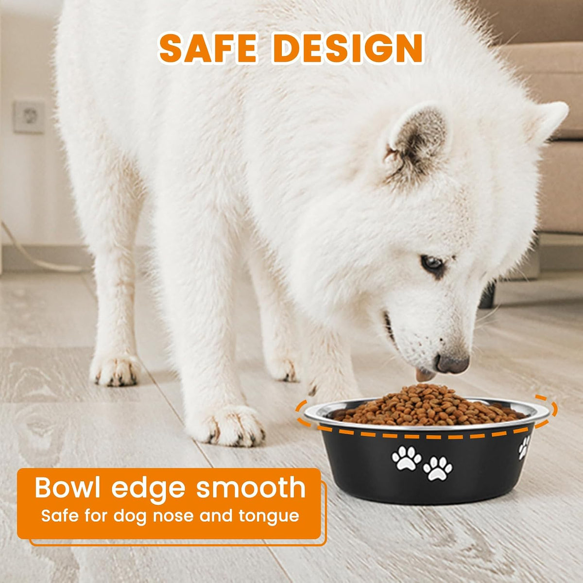 2 Pack Dog Bowls Stainless Steel 2020ML