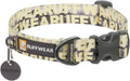 Ruffwear Front Range Small Dog Collar, Pet Dog Collar with Aluminum V-Ring Dog Lead Attachment, Comfortable & Strong with Side Buckle & Webbing for Dog Walking, Size S (28-36Cm), Mountains Logo