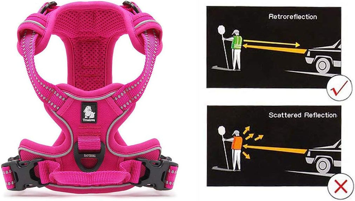 Dog Harness,No Pull Adjustable Vest with Front & Back Lead Clips