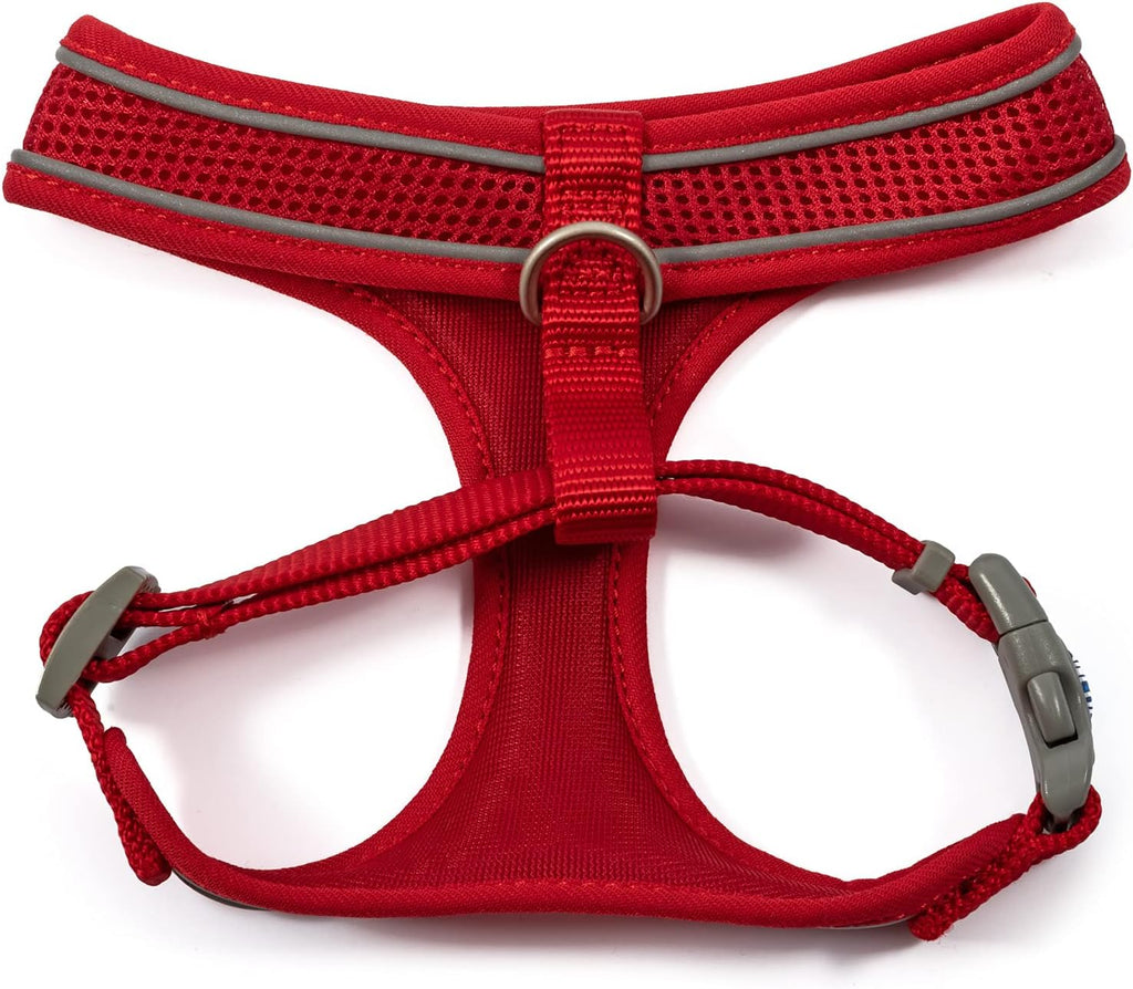 Simply Comfortable Padded Breathable Mesh Red Dog Harness Pet Training Accessory 44-57 Cm, Medium