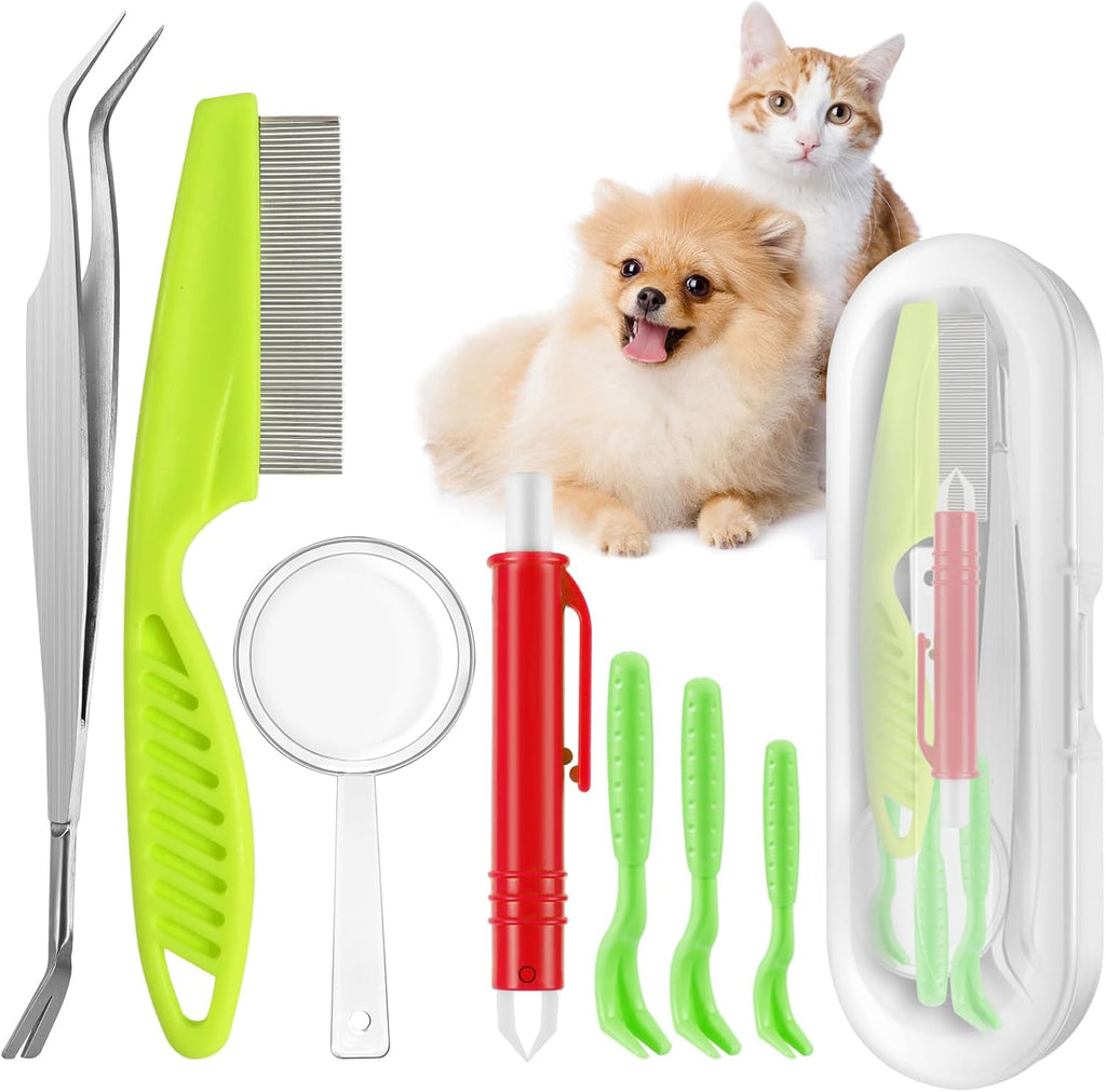 7PCS Tick Remover Tool Set, Dog Tick Removal Kit for Dogs and Cats
