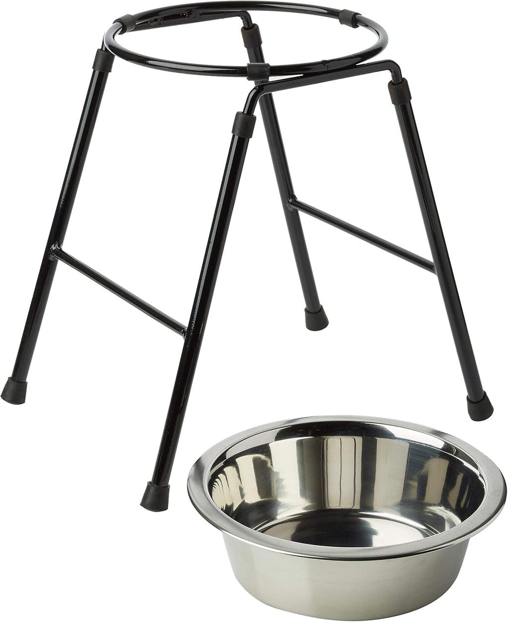 Pet Products Single Feeder High Stand with 1600 Ml Stainless Steel Dish, 300 Mm Tall | Raised Dog Bowl for Medium & Large Breeds | Durable Metal Frame | Easy Clean Removable Bowl