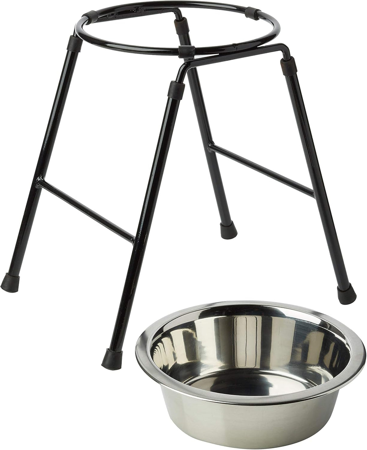 Pet Products Single Feeder High Stand with 1600 Ml Stainless Steel Dish, 300 Mm Tall | Raised Dog Bowl for Medium & Large Breeds | Durable Metal Frame | Easy Clean Removable Bowl