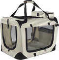 Soft-Sided Dog Travel Crate - Foldable, Breathable Pet Carrier for Small Dogs & Cats, Ideal for Car Travel & Home Use