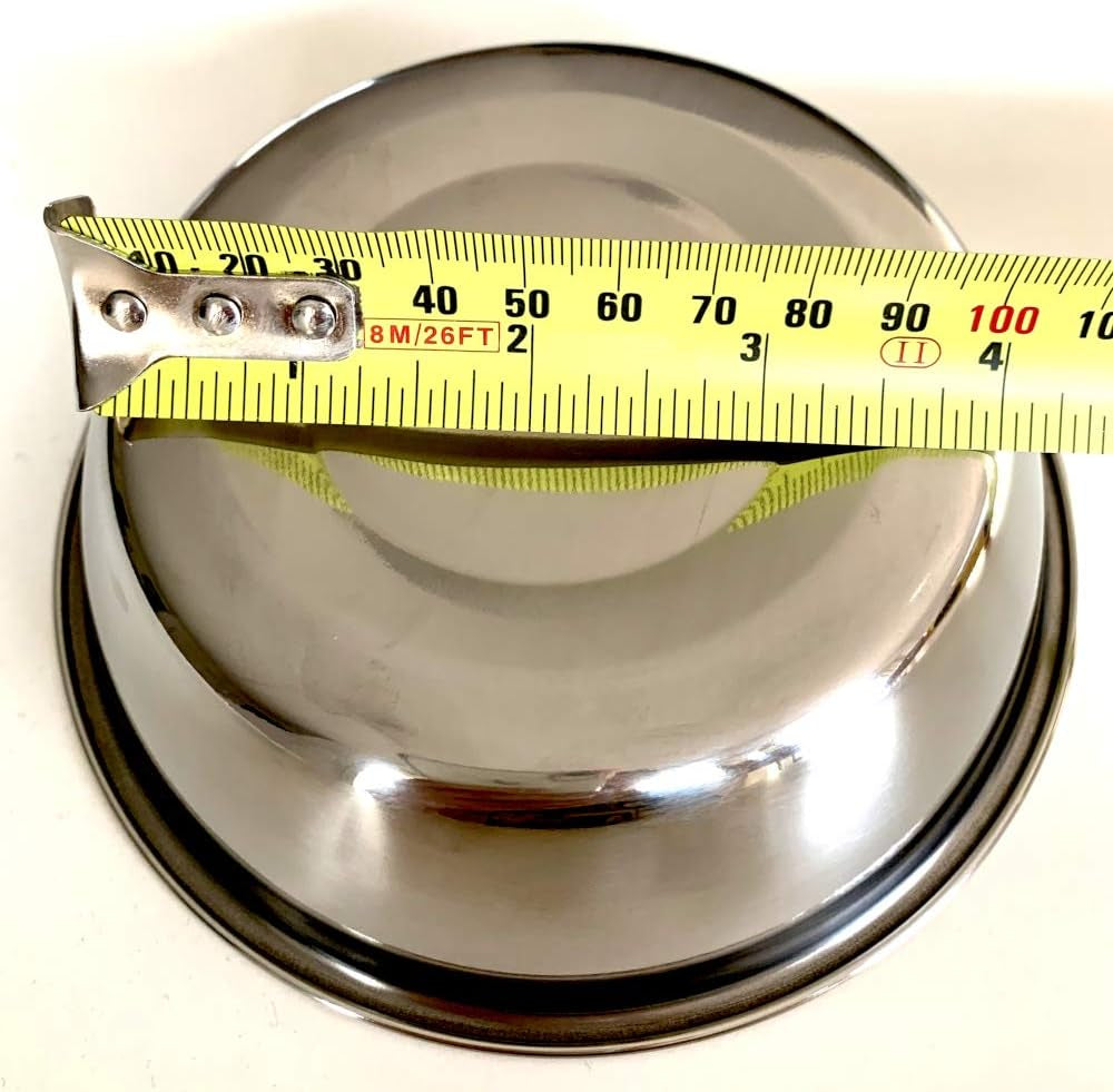 Two Piece Stainless Steel Dog Bowls for Pet Feeding Station. Perfect for Small Dogs and Cats.