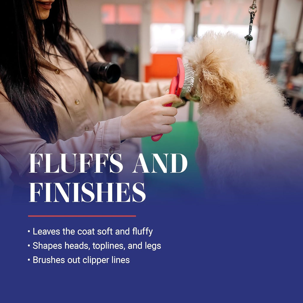 Big G Dog Slicker Brush - Professional Grooming Brush -Shedding Brush - Fluff Detangle Style Slicker Brush - Saves Time & Energy - Coral, Medium